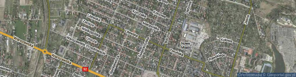 Zdjęcie satelitarne Świętokrzyska ul.